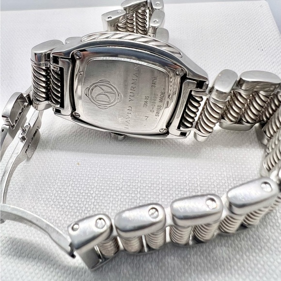 David Yurman Thoroughbred Diamond Sterling Silver & Stainless Steel Watch - Picture 7 of 9
